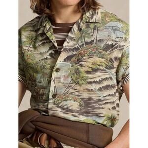 Polo Ralph Lauren HAVANA BEACH PRINT Camp Shirt Men 3XB Big Hotel Del Ralph NWT